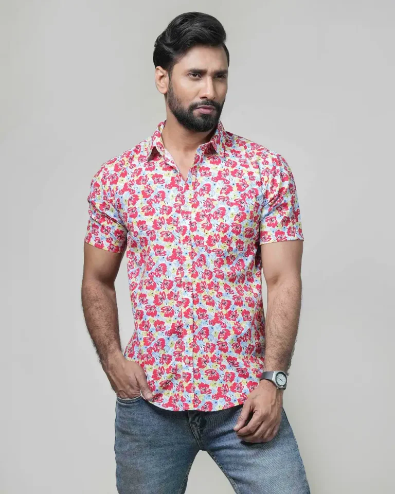 Floral Half Shirt