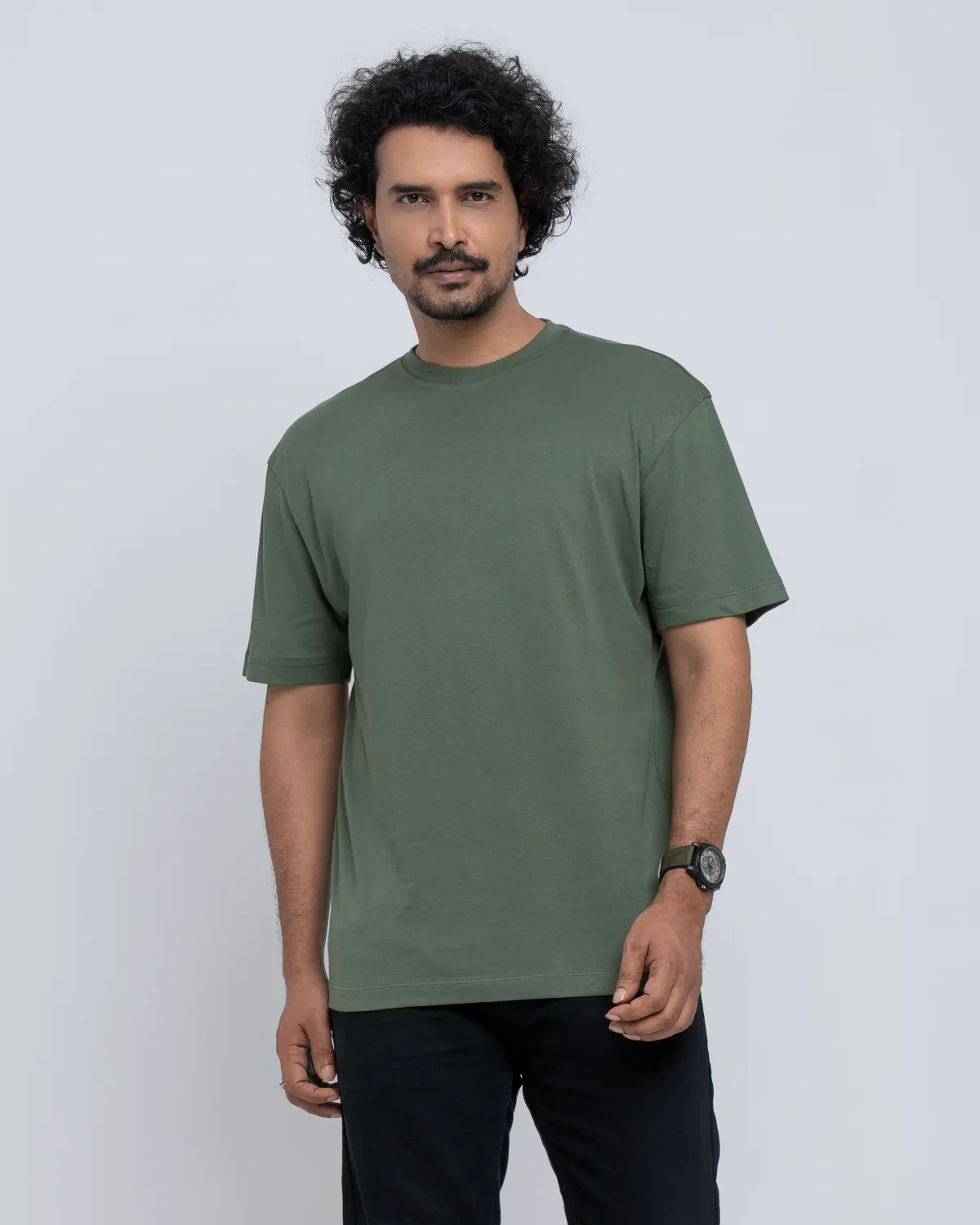 Men’s Olive Drop Shoulder